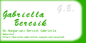 gabriella bercsik business card